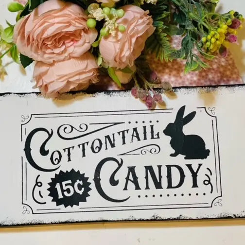 Cottontail Candy Bunny Sign