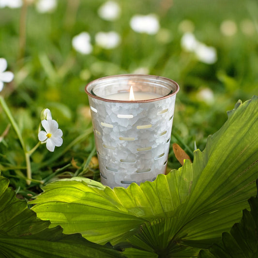 Inviting Olive Bucket Candle