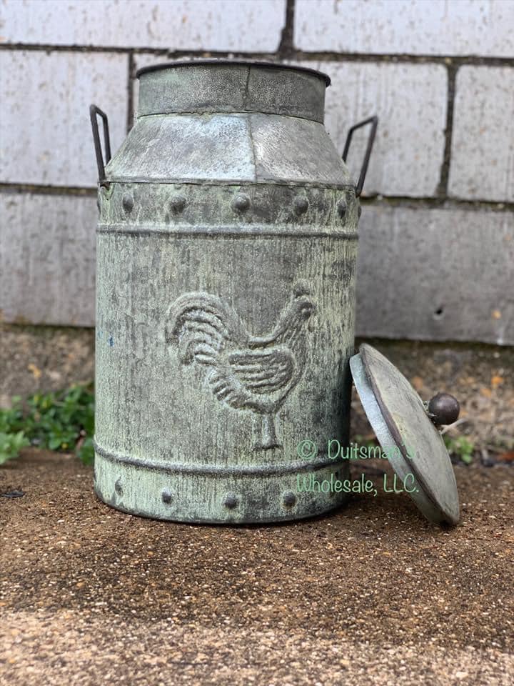 Rooster Can With Lid